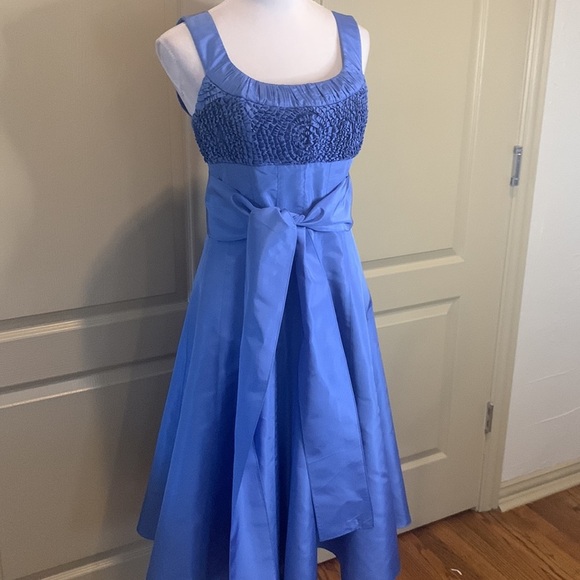 Teri John Women's 💯 Blue Silk Formal Dress, 4 - Picture 2 of 11